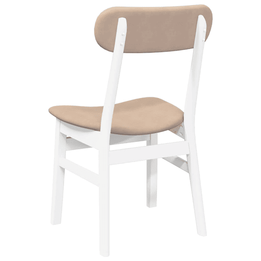 vidaXL Cadeiras de jantar com almofadões 2 pcs madeira maciça branco vidaXL Cadeiras de jantar com almofadões 2 pcs madeira maciça branco