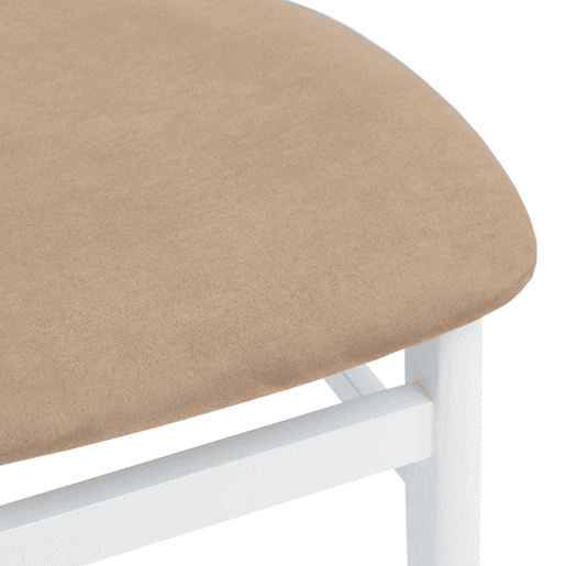 vidaXL Cadeiras de jantar com almofadões 2 pcs madeira maciça branco vidaXL Cadeiras de jantar com almofadões 2 pcs madeira maciça branco