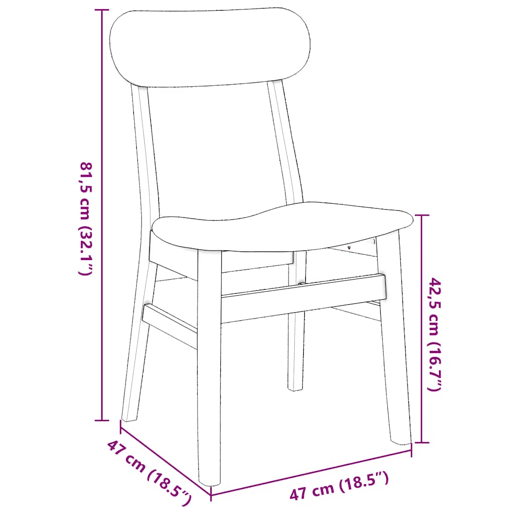 vidaXL Cadeiras de jantar com almofadões 2 pcs madeira maciça branco vidaXL Cadeiras de jantar com almofadões 2 pcs madeira maciça branco