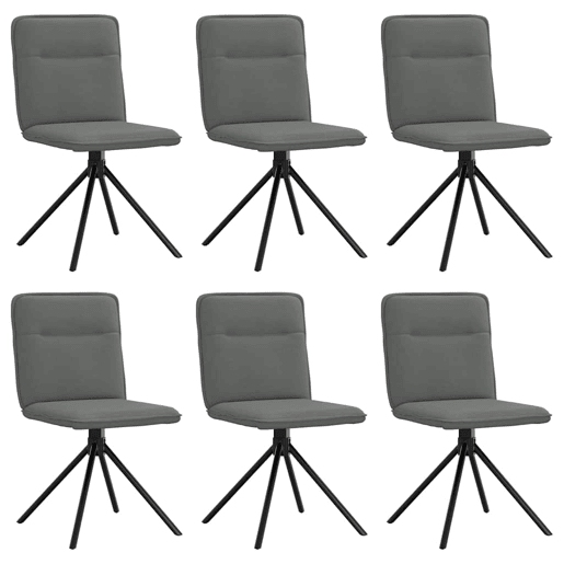 vidaXL Cadeiras de jantar 6 pcs tecido cinzento-escuro vidaXL Cadeiras de jantar 6 pcs tecido cinzento-escuro