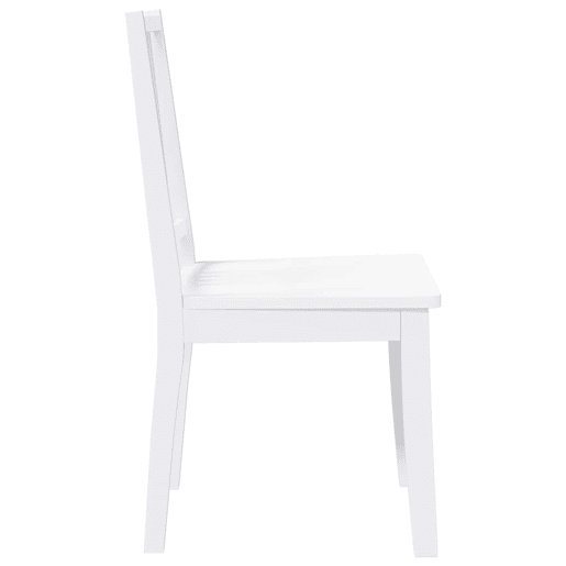 vidaXL Cadeiras de jantar 2 pcs madeira de seringueira maciça branco