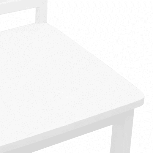vidaXL Cadeiras de jantar 2 pcs madeira de seringueira maciça branco