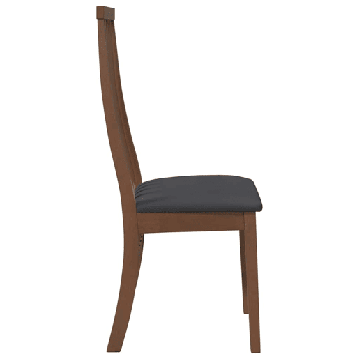 vidaXL Cadeiras de jantar com almofadões 2 pcs madeira maciça castanho vidaXL Cadeiras de jantar com almofadões 2 pcs madeira maciça castanho