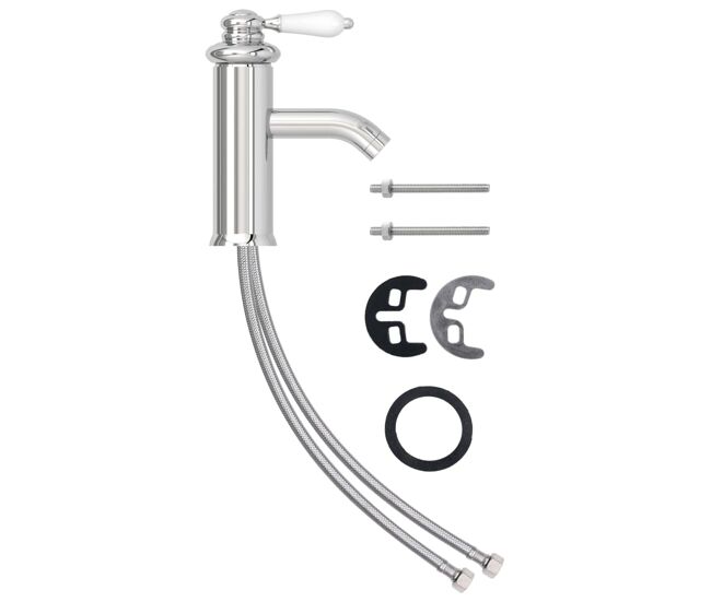 Vidaxl grifo para lavabo de baño acabado cromado 130x180 mm