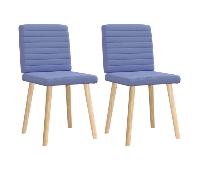Vidaxl sillas de comedor 2 uds tela azul jeans