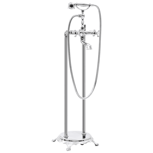vidaXL Torneira de pé para banheira aço inoxidável 99,5 cm prateado vidaXL Torneira de pé para banheira aço inoxidável 99,5 cm prateado