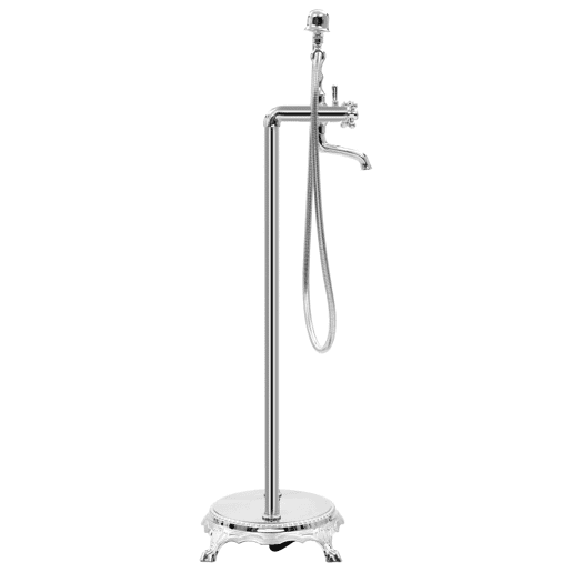 vidaXL Torneira de pé para banheira aço inoxidável 99,5 cm prateado vidaXL Torneira de pé para banheira aço inoxidável 99,5 cm prateado