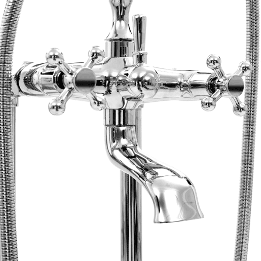 vidaXL Torneira de pé para banheira aço inoxidável 99,5 cm prateado vidaXL Torneira de pé para banheira aço inoxidável 99,5 cm prateado
