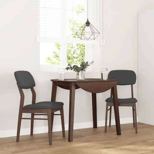 vidaXL Cadeiras de jantar com almofadões 2 pcs madeira maciça castanho vidaXL Cadeiras de jantar com almofadões 2 pcs madeira maciça castanho