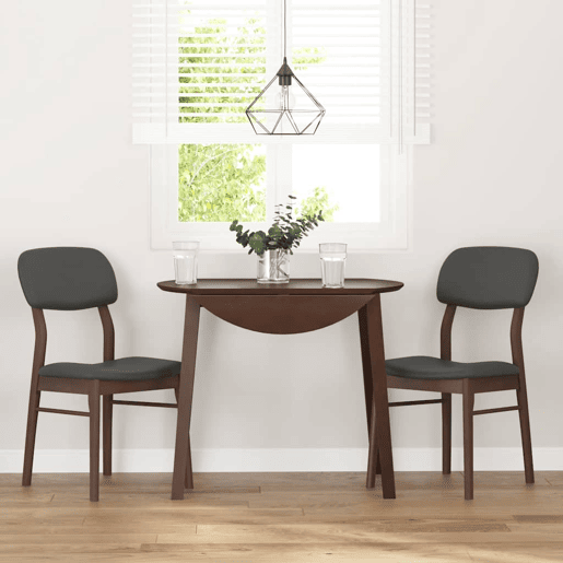 vidaXL Cadeiras de jantar com almofadões 2 pcs madeira maciça castanho vidaXL Cadeiras de jantar com almofadões 2 pcs madeira maciça castanho