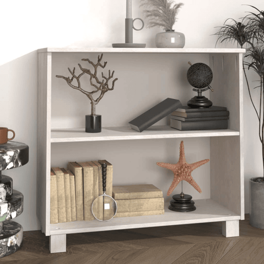 vidaXL Aparador HAMAR 85x35x80 cm pinho maciço branco