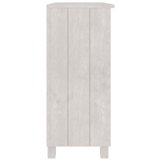 vidaXL Aparador HAMAR 85x35x80 cm pinho maciço branco