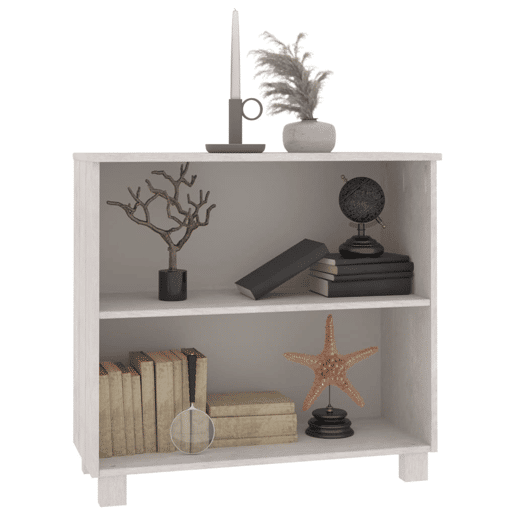 vidaXL Aparador HAMAR 85x35x80 cm pinho maciço branco