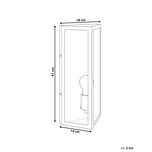 Beliani Iluminação de parede para exterior PACTOLUS