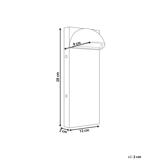 Beliani Iluminação LED de parede para exterior SAJUR