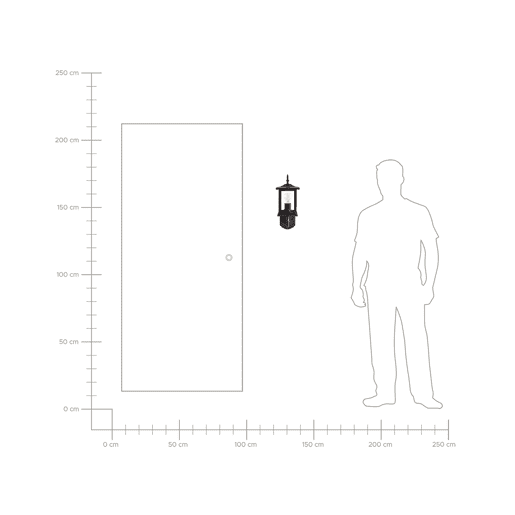 Iluminação de parede para exterior ANDAM Preto