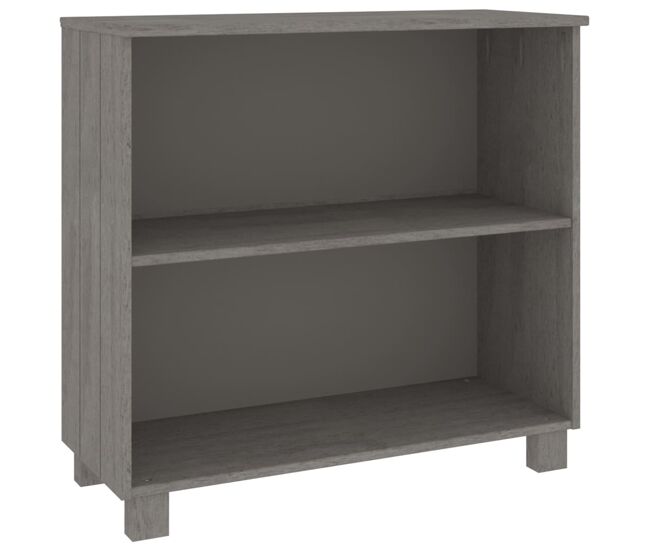Vidaxl aparador hamar madera maciza de pino gris claro 85x35x80 cm