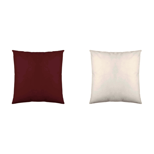 CAPA ALMOFADA BICOLOR BORDEAUX 42BAUNILHA 60x60 cm