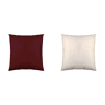 CAPA ALMOFADA BICOLOR BORDEAUX 42BAUNILHA 60x60 cm