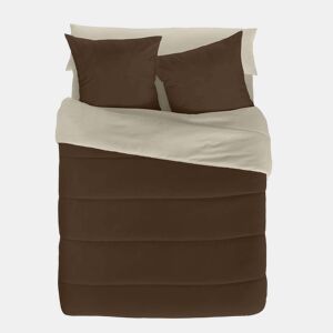 EDREDÃO NÓRDICO REVERSÍVEL BICOLOR CASTANHO 18BAUNILHA CAMA 90105