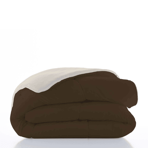 EDREDÃO NÓRDICO REVERSÍVEL BICOLOR CASTANHO 18BAUNILHA CAMA 90105