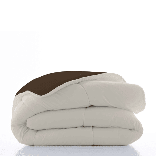 EDREDÃO NÓRDICO REVERSÍVEL BICOLOR CASTANHO 18BAUNILHA CAMA 90105