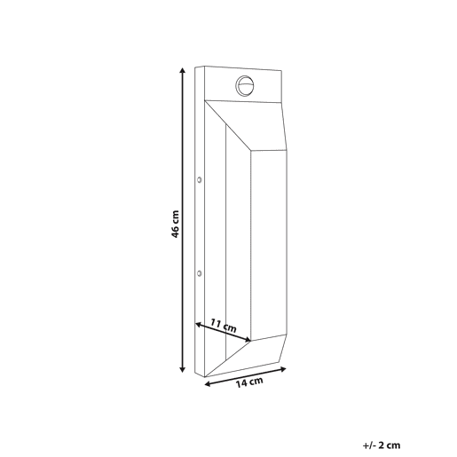 Beliani Iluminação LED de parede para exterior MAWZA