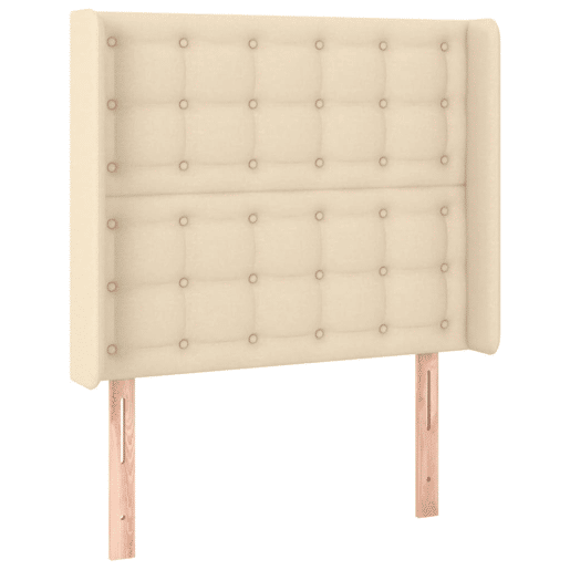 vidaXL Cabeceira cama c luzes LED tecido 103x16x118128 cm cor creme vidaXL Cabeceira cama c luzes LED tecido 103x16x118128 cm cor creme