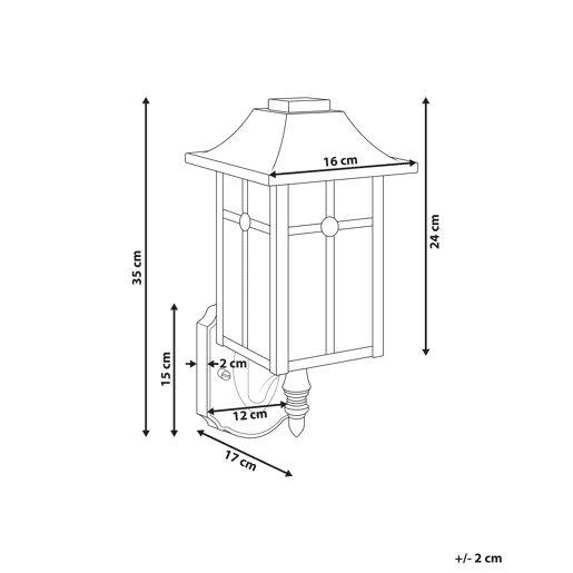 Iluminação de parede para exterior ALATA Preto