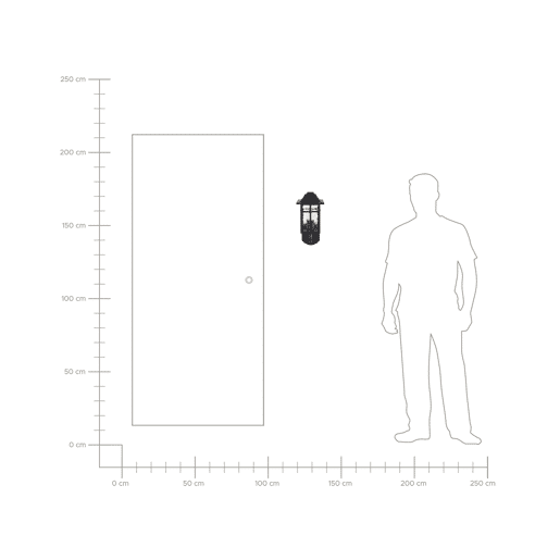 Iluminação de parede para exterior ALATA Preto