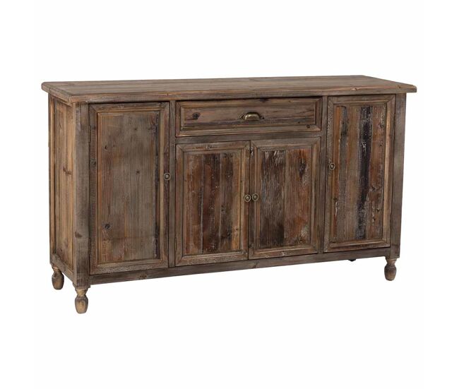 Aparador de madera con 4 puertas y 1 cajón 150x40x84h cm