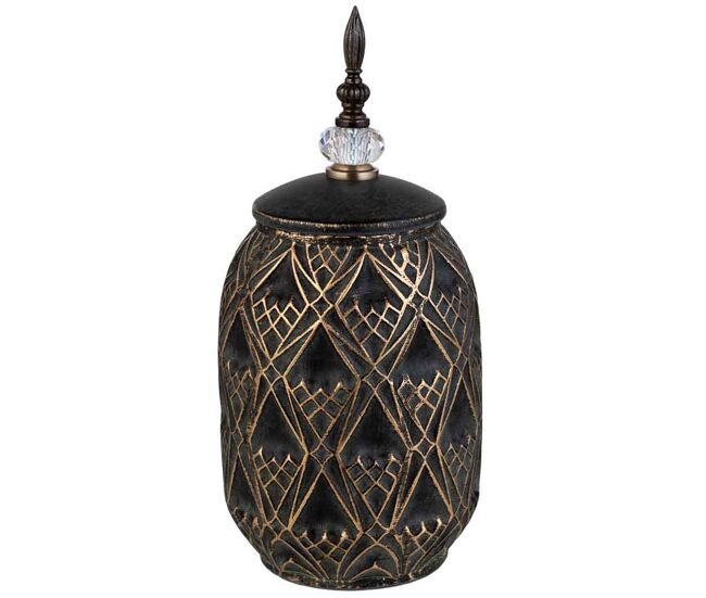 Jarrón de cerámica marrón, d17x36h cm