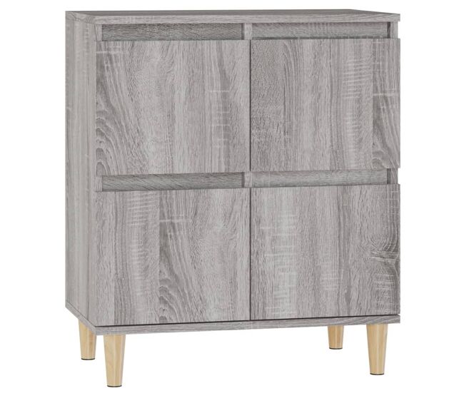 Vidaxl aparador de madera contrachapada gris sonoma 60x35x70 cm