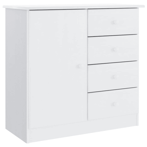 vidaXL Aparador alto ALTA 77x35x165 cm madeira de pinho maciça branco vidaXL Aparador alto ALTA 77x35x165 cm madeira de pinho maciça branco