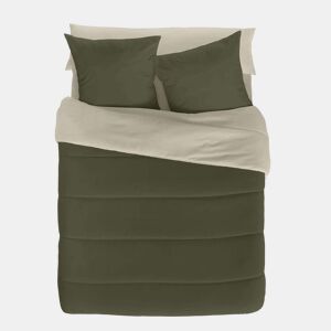 EDREDÃO NÓRDICO REVERSÍVEL BICOLOR VERDE 75BAUNILHA CAMA 90105