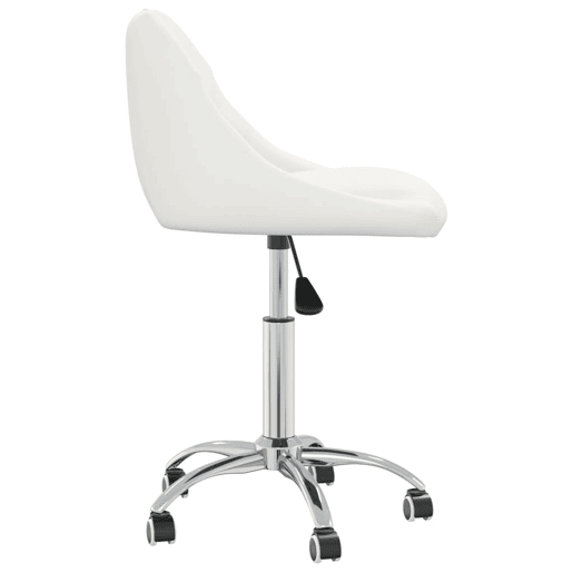 vidaXL Cadeiras de jantar giratórias 2 pcs couro artificial branco vidaXL Cadeiras de jantar giratórias 2 pcs couro artificial branco