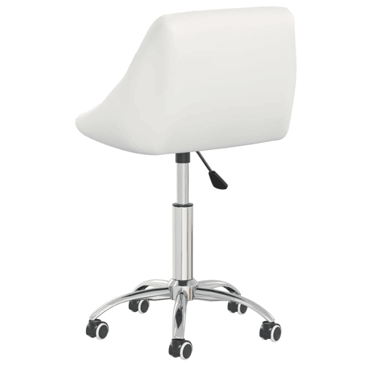 vidaXL Cadeiras de jantar giratórias 2 pcs couro artificial branco vidaXL Cadeiras de jantar giratórias 2 pcs couro artificial branco