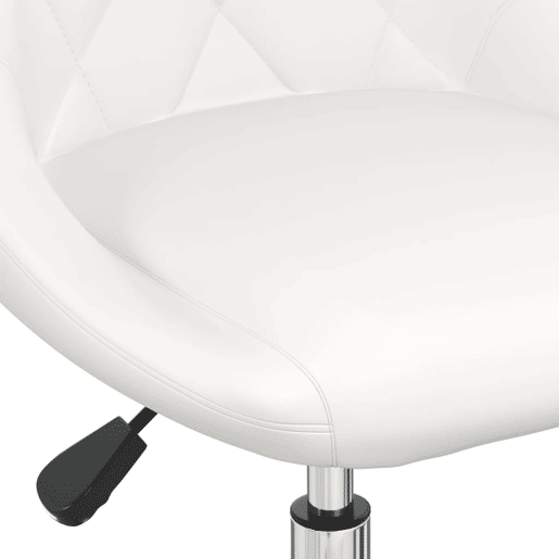 vidaXL Cadeiras de jantar giratórias 2 pcs couro artificial branco vidaXL Cadeiras de jantar giratórias 2 pcs couro artificial branco