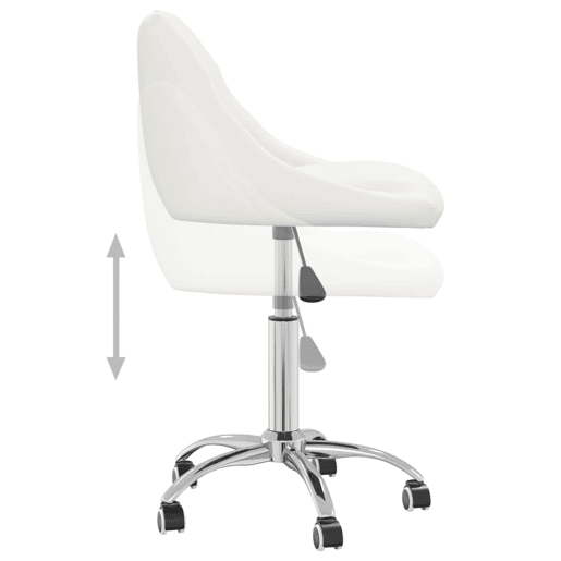 vidaXL Cadeiras de jantar giratórias 2 pcs couro artificial branco vidaXL Cadeiras de jantar giratórias 2 pcs couro artificial branco