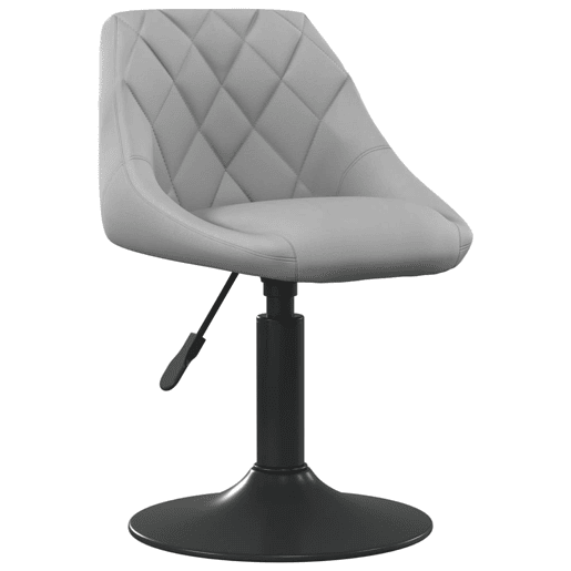 vidaXL Cadeiras de jantar giratórias 2 pcs veludo cinzento-claro