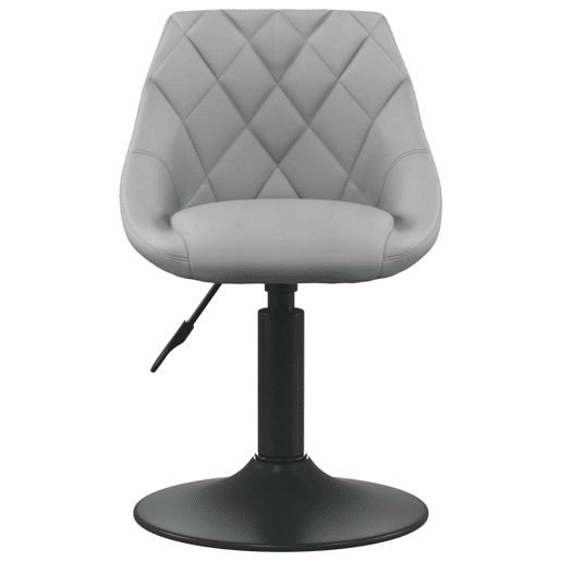 vidaXL Cadeiras de jantar giratórias 2 pcs veludo cinzento-claro