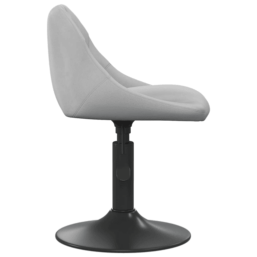 vidaXL Cadeiras de jantar giratórias 2 pcs veludo cinzento-claro