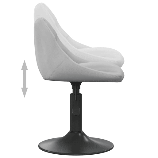 vidaXL Cadeiras de jantar giratórias 2 pcs veludo cinzento-claro