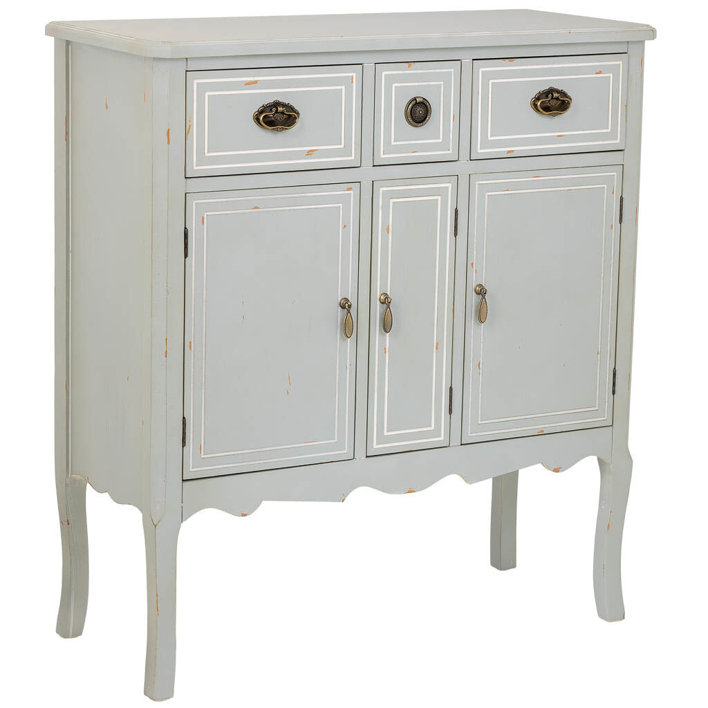 Aparador de madera con 3 cajones y 3 puertas 90x38x98,5h cm