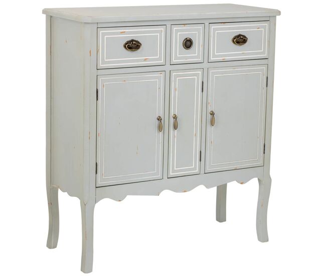 Aparador de madera con 3 cajones y 3 puertas 90x38x98,5h cm