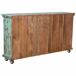 Aparador de madera de 4 puertas acabado artesanal Aparador de madera de 4 puertas acabado artesanal Verde