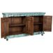 Aparador de madera de 4 puertas acabado artesanal Aparador de madera de 4 puertas acabado artesanal Verde
