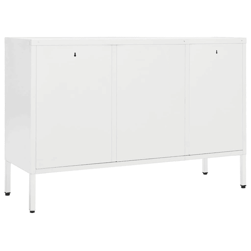 vidaXL Aparador 105x35x70 cm vidro temperado e aço branco