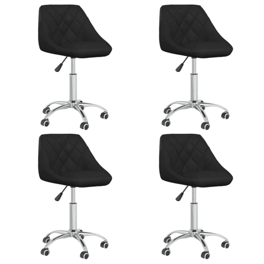 vidaXL Cadeiras de jantar giratórias 4 pcs couro artificial preto vidaXL Cadeiras de jantar giratórias 4 pcs couro artificial preto