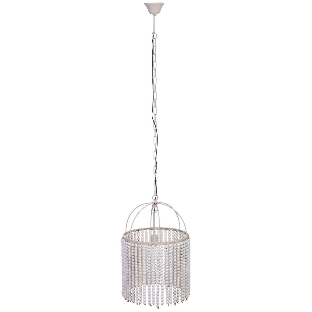 Lámpara de techo de metal y madera 38x38x61h cm
